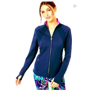 NWT Lilly Pulitzer tennison jacket in true navy XS 💙